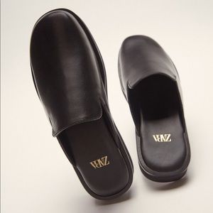 Zara Minimalist Leather Clogs